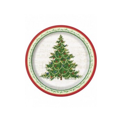 8 PLATOS ARBOL DE NAVIDAD 17 CM