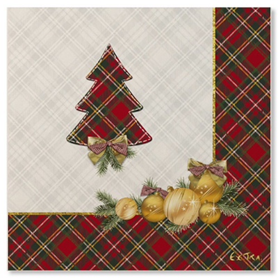 SERVILLETAS CUADROS NAVIDAD 20 UND
