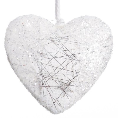 CORAZON ESPIRAL FOAM PLATA 10 CM
