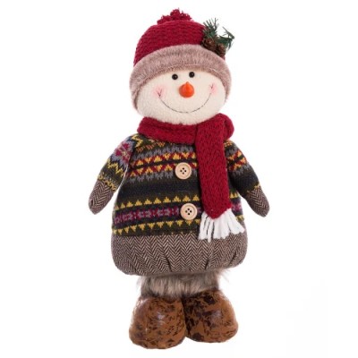 MUÑECO NIEVE TEJIDO 38 CM