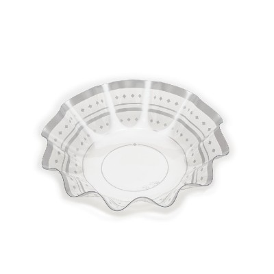 BANDEJA PLAST. OLAS PLATA -28 CM