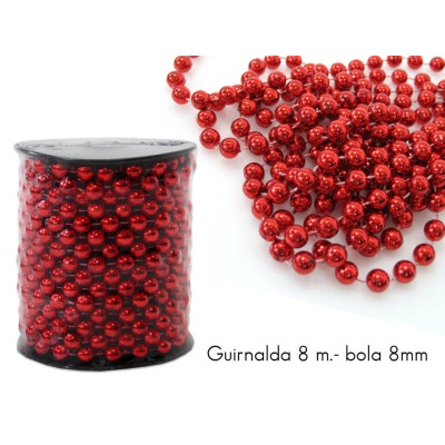 BOBINA TIRA BOLAS ROJO 800 CM