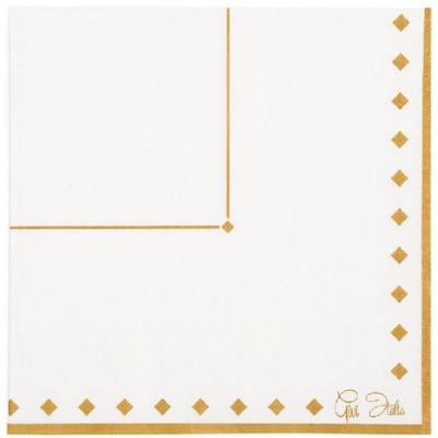 SERVILLETAS FILO ORO 16 UND