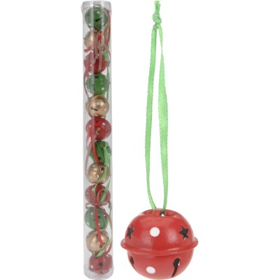 TUBO 12 CASCABELES NAVIDAD METAL