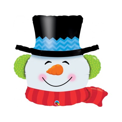 GLOBO FOIL MUÑECO DE NIEVE 90CM