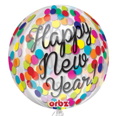 GLOBO ORBZ HAPPY NEW YAER MULTICOLOR