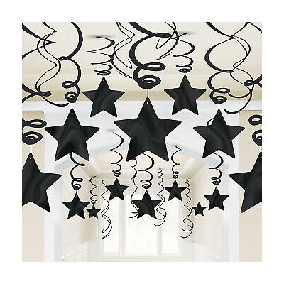 DECORACION ESTRELLAS NEGRO 30 UND