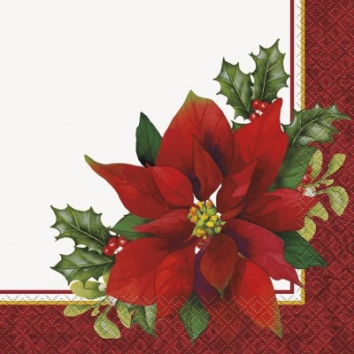 SERVILLETA FLOR DE NAVIDAD
