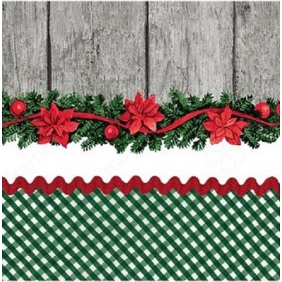 SERVILLETAS NAVIDAD MANTEL VERDE