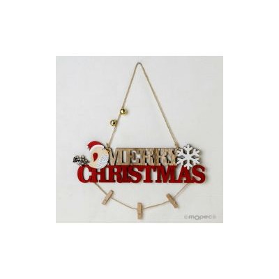 CARTEL MERRY X'MAS CON PINZAS