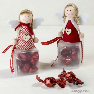 ANGELITOS FIELTRO CON CAJA CARAMELOS