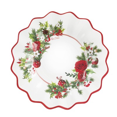 PLATOS 21 CM NAVIDAD CON ROSAS