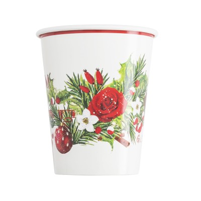 VASOS NAVIDAD CON ROSAS 8 UND