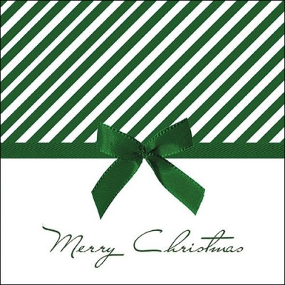 SERVILLETA VERDE CON LAZO NAVIDAD