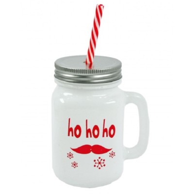 VASO CRISTAL CON ASA NAVIDAD