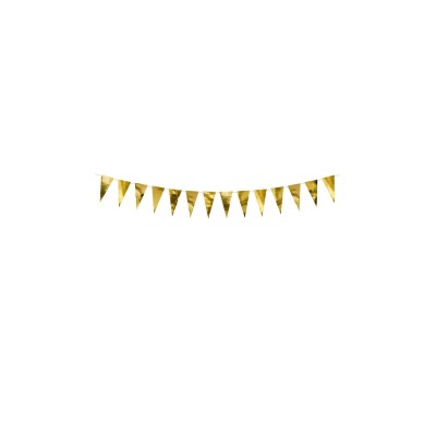 BANDERIN MINI TRIANGULOS ORO 2.15 MT