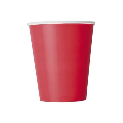 VASO CARTON ROJO 8 UND
