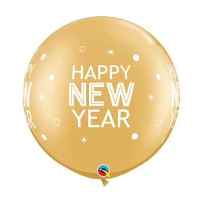 GLOBO HAPPY NEW YAER ORO 90 CM