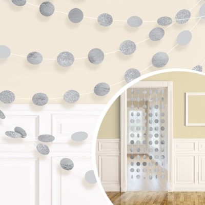 DECO. GUIRNALDA PUNTOS PLATA 2.13 MTRS
