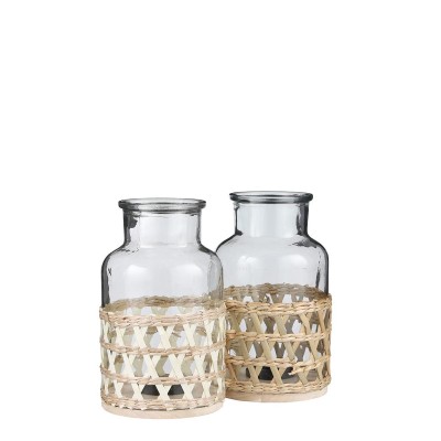 JARRON PORTAVELAS CRISTAL 26 CM