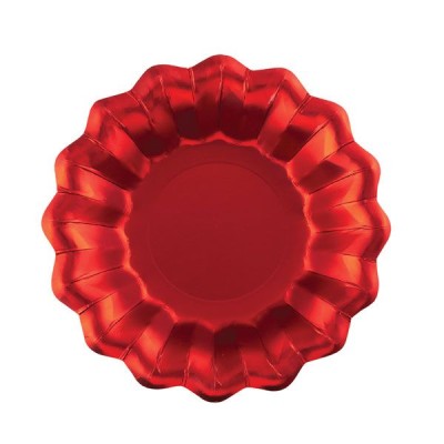 PLATO HONDO ROJO SATIN 24 CM 8 UND