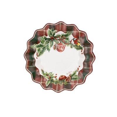 PLATOS 21 CM TARTAN CHRSTMAS 8 UND