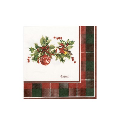 SERVILLETAS TARTAN CHRISTMAS 16 UND