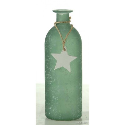 BOTELLA CRISTAL VERDE 20 CM