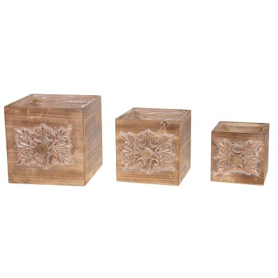 CAJON MADERA DECORADO 1 UND