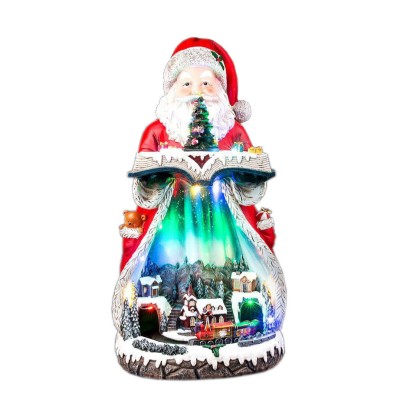 ESCENA SANTA LIBRO Y TREN EN LA BASE 47 CM