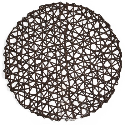 BAJOPLATO TEJIDO MARRON 38 CM - UNIDAD