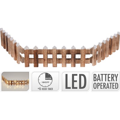 DECO. BARRERA MADERA CON LED 90 CM