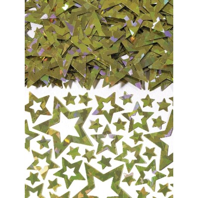 CONFETTI ESTRELLA ORO TAMAÑOS STDOS