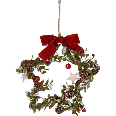 ESTRELLA YUTE RAMAS Y BERRIES 22 CM