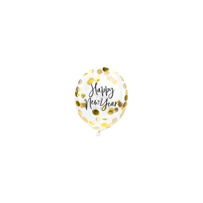 GLOBOS LATEX CONFETTI ORO 3 UND
