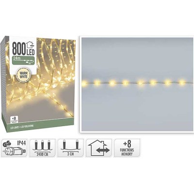 LUCES BLANCA 800 LED 24 MTRS
