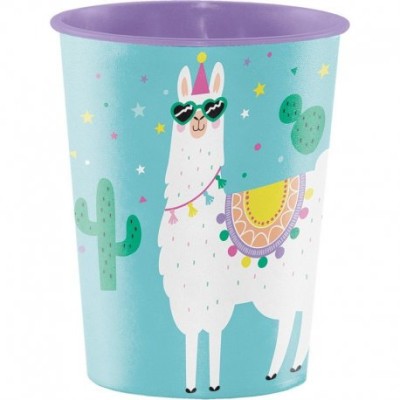 VASO PLASTICO DURO LLAMA PARTY