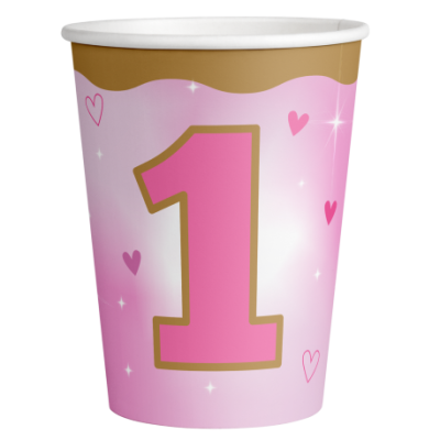 VASO ROSA 1ER CUMPLE ¨ONE LITTLE STAR¨