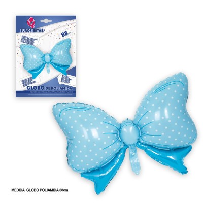 GLOBO FOIL LAZO CELESTE 88 CM