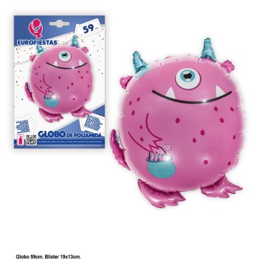 GLOBO MONSTRUO FUCSIA 1 OJO 59 CM