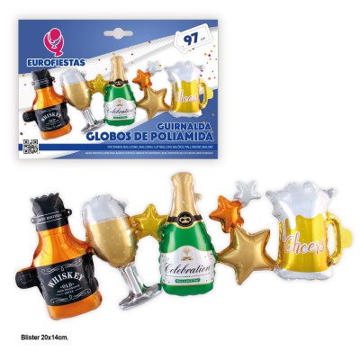 GUIRNALDA GLOBOS BEBIDAS 97 CM