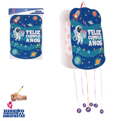 PIÑATA PURPURINA ASTRONAUTA