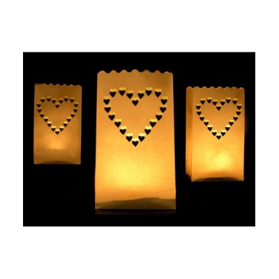 BOLSA 10 SOBRES PARA VELAS DIBUJO CORAZON