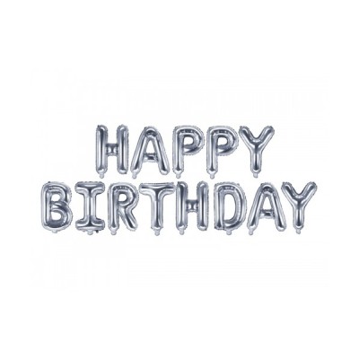 GUIRNALDA ¨HAPPY BIRTHDAY¨ PLATA