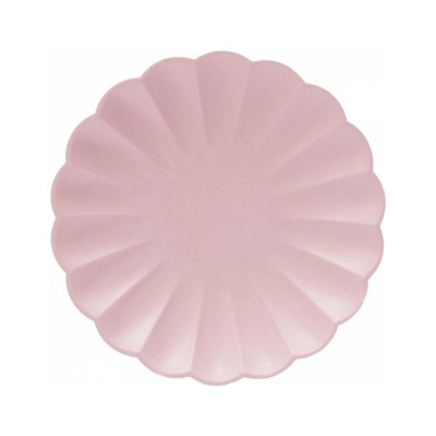 PLATOS ROSA BEBE COMPOSTABLE 23 CM 8 UND