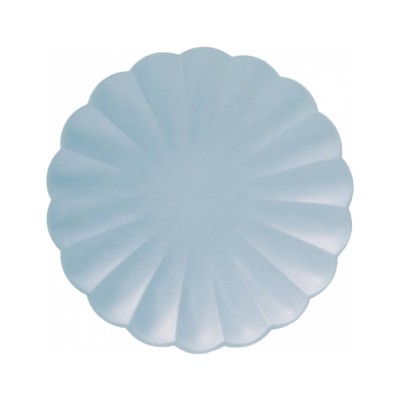 PLATOS AZUL BEBE COMPOSTABLE 20 CM 8 UND