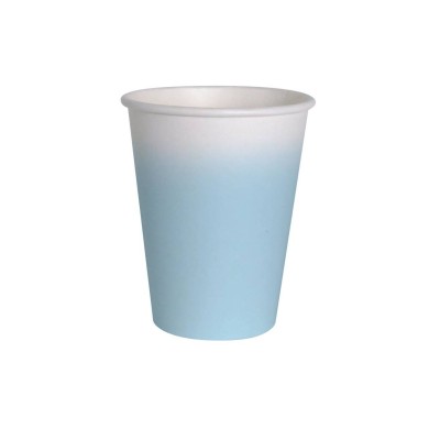 VASOS AZUL CELESTE COMPOSTABLE 250 ML 8 UND