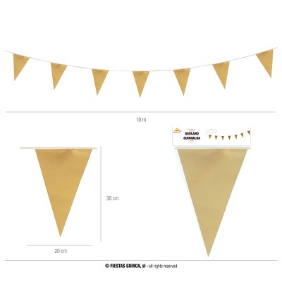 BANDERIN ORO FOIL 10 MTROS