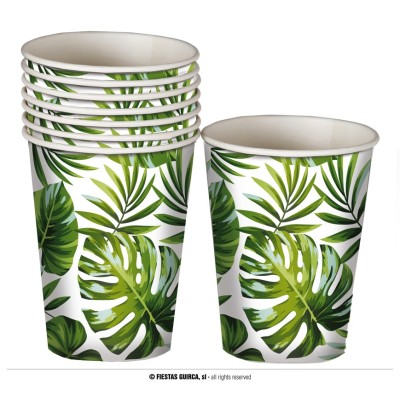VASOS HOJAS 240 ML 6 UND