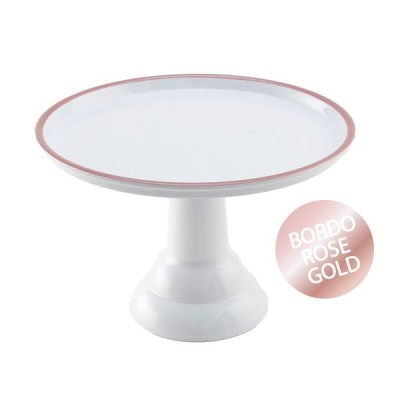 STAND MELAMINA BLANCA/ ROSA ORO 30 CM